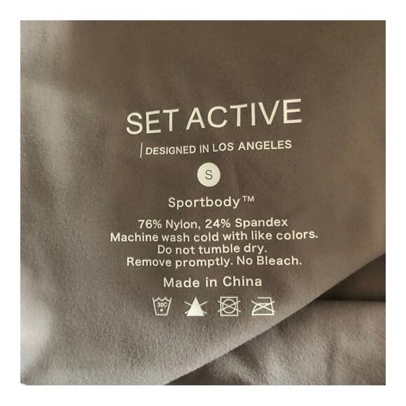 Set Active Effortlessly One Shoulder Sportbody Taupe Bra Top Small - Picture 6 of 6